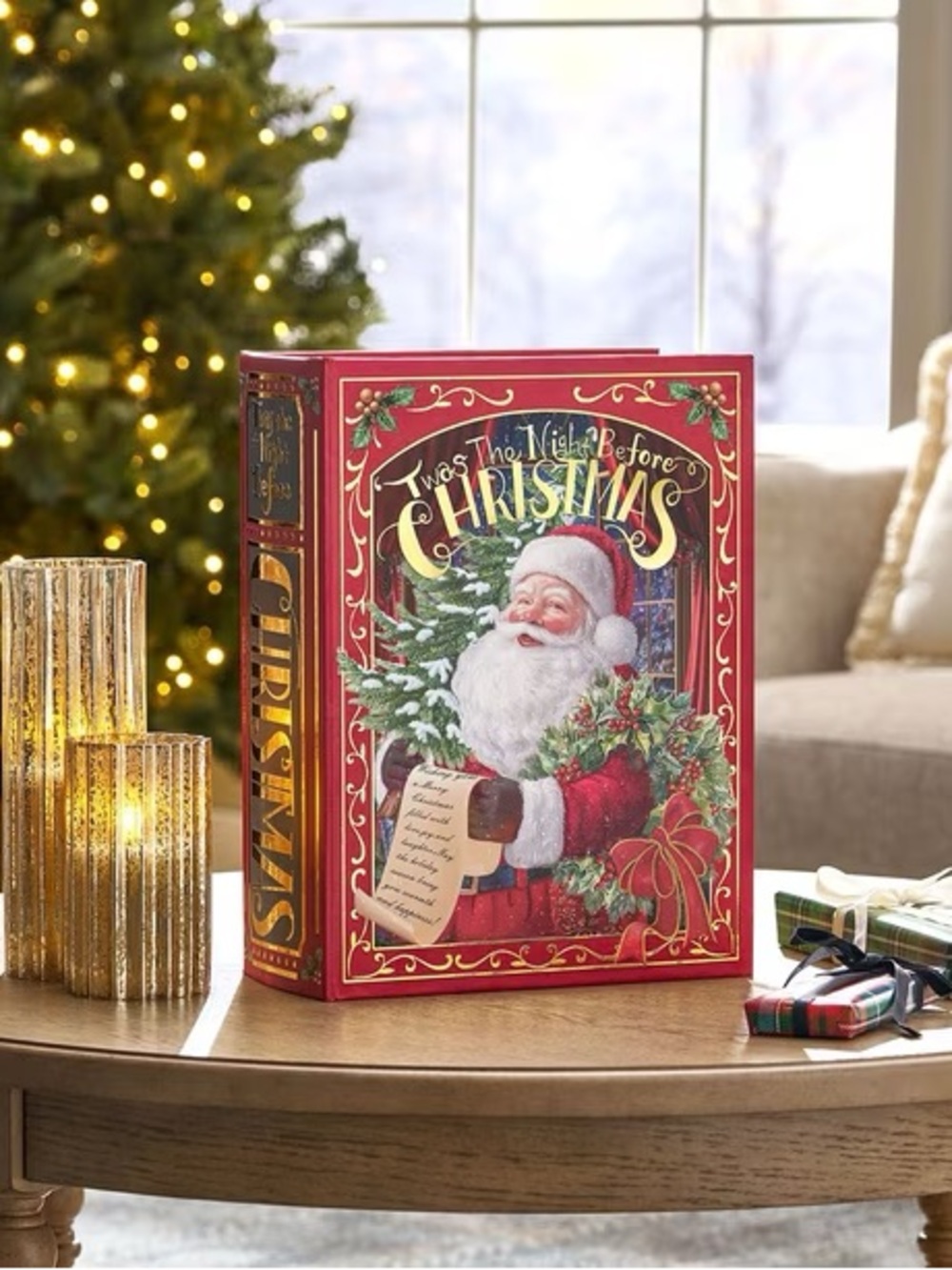 Pre-Lit Animated Musical Holiday Book